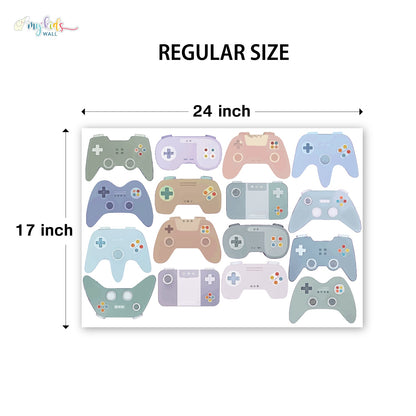 Colorful Gaming Controllers Personalized Wall Stickers
