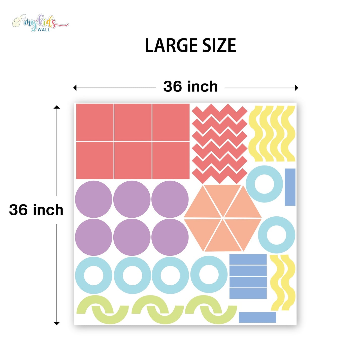 Colorful Geometric Shapes Personalized Wall Stickers