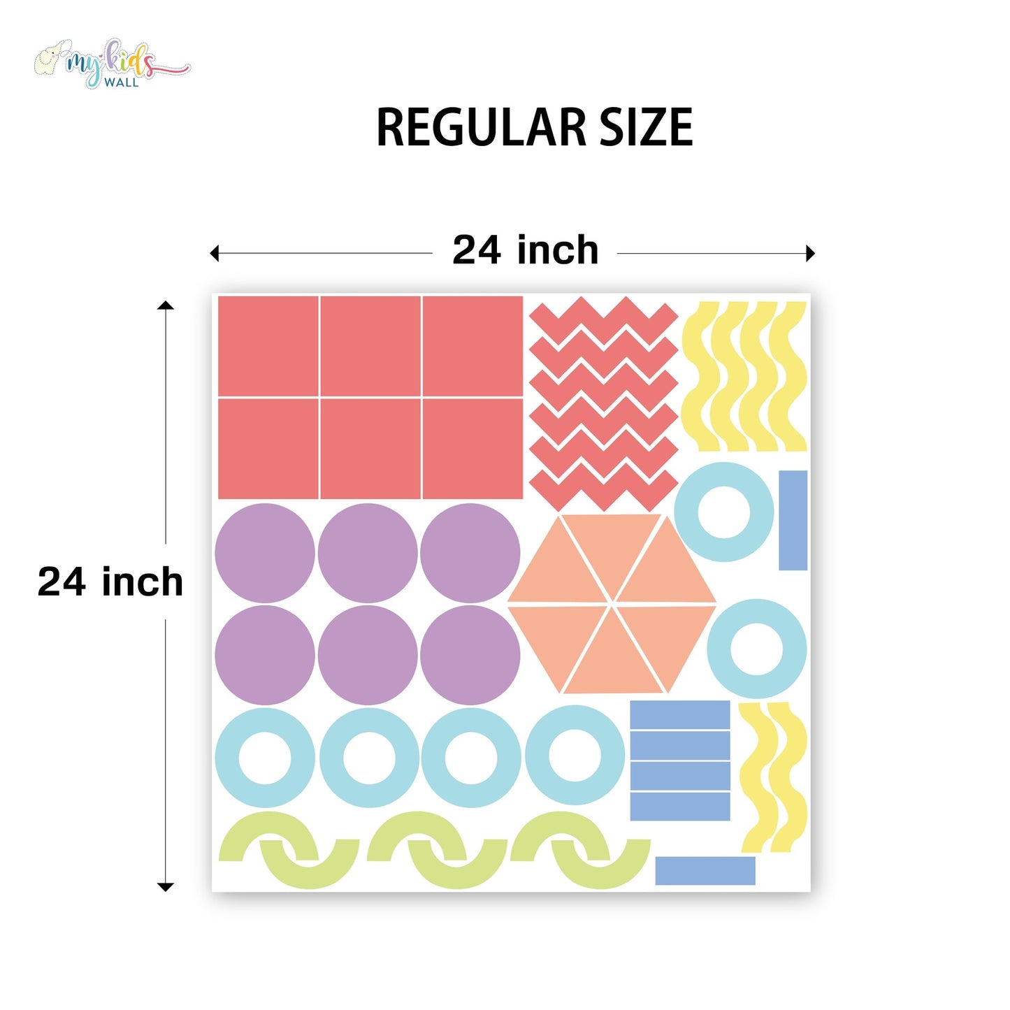 Colorful Geometric Shapes Personalized Wall Stickers