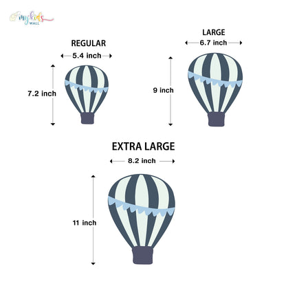 Colorful Hot Air Balloon Personalized Wall Stickers