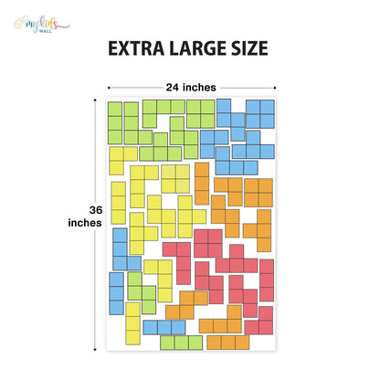 Colorful Puzzle Pieces Personalized Wall Stickers