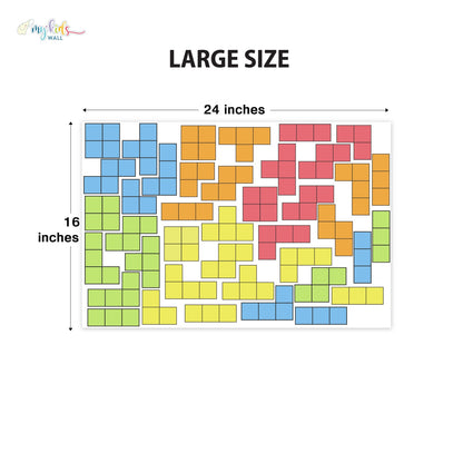 Colorful Puzzle Pieces Personalized Wall Stickers