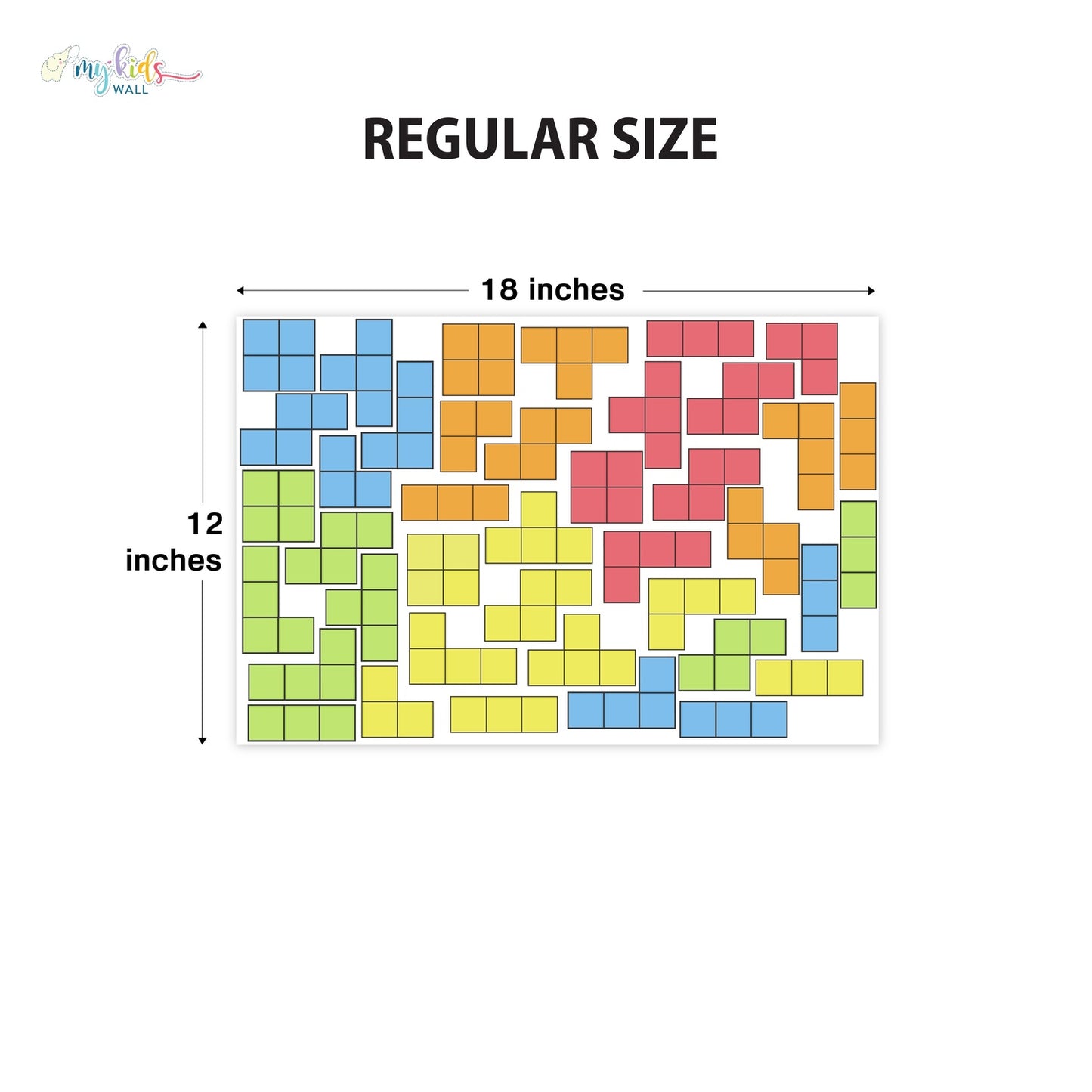Colorful Puzzle Pieces Personalized Wall Stickers