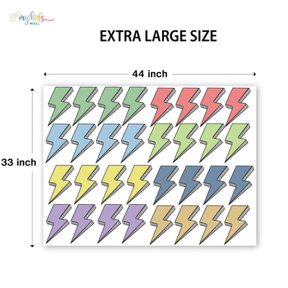 Colorful Thunder Bolt Personalized Wall Stickers