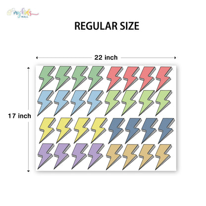 Colorful Thunder Bolt Personalized Wall Stickers