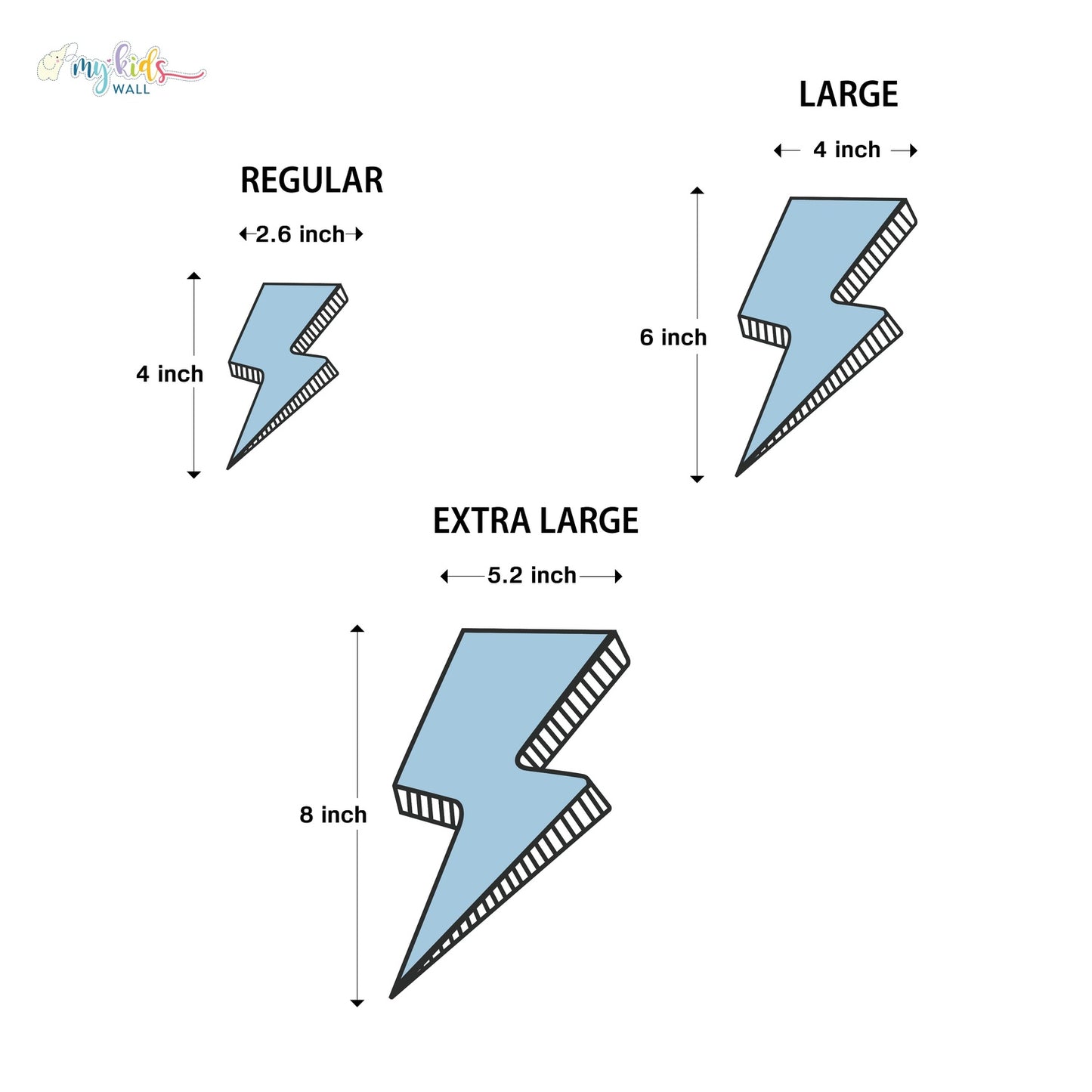 Colorful Thunder Bolt Personalized Wall Stickers