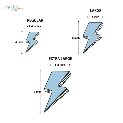 Colorful Thunder Bolt Personalized Wall Stickers