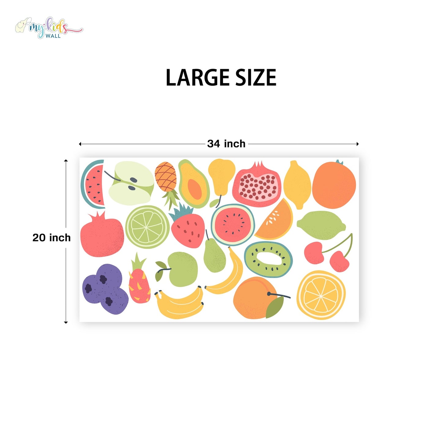 Colorful Tropical Fruits Wall Stickers