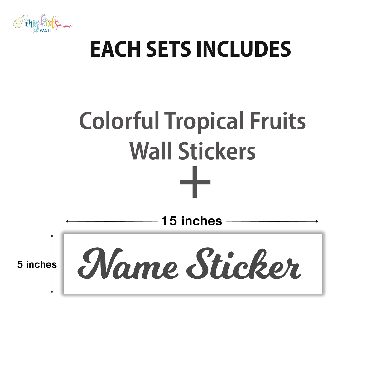 Colorful Tropical Fruits Wall Stickers