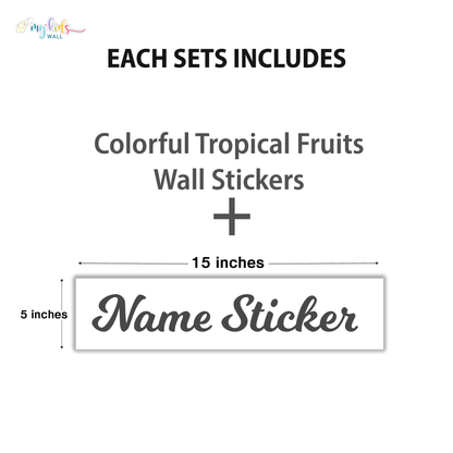 Colorful Tropical Fruits Wall Stickers