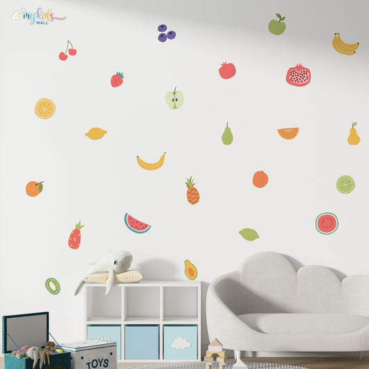 Colorful Tropical Fruits Wall Stickers