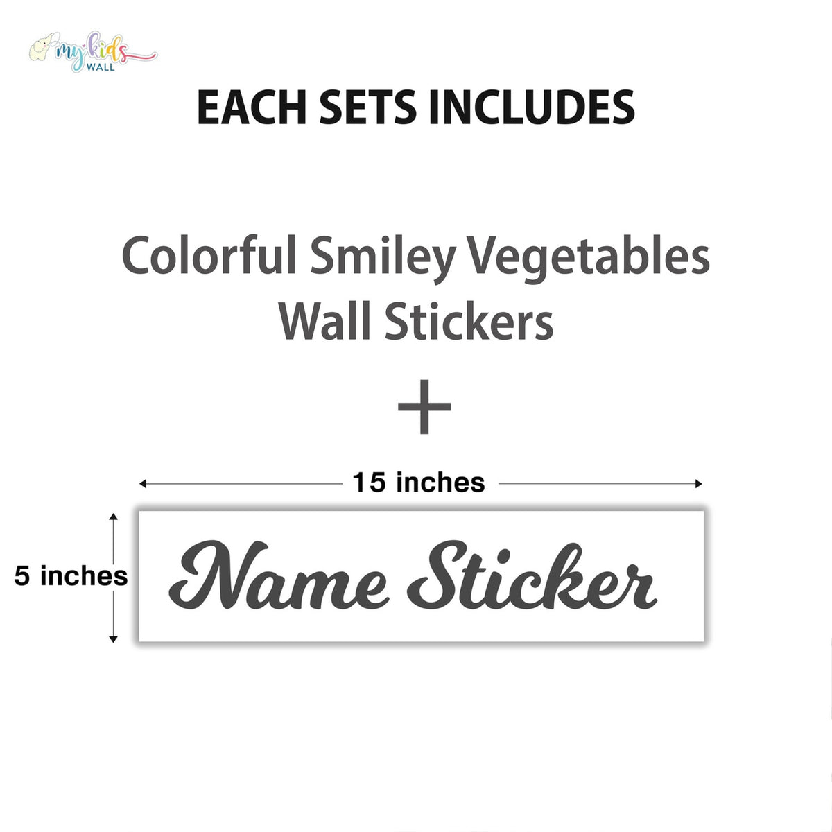 Colorful Smiley Vegetables Wall Stickers