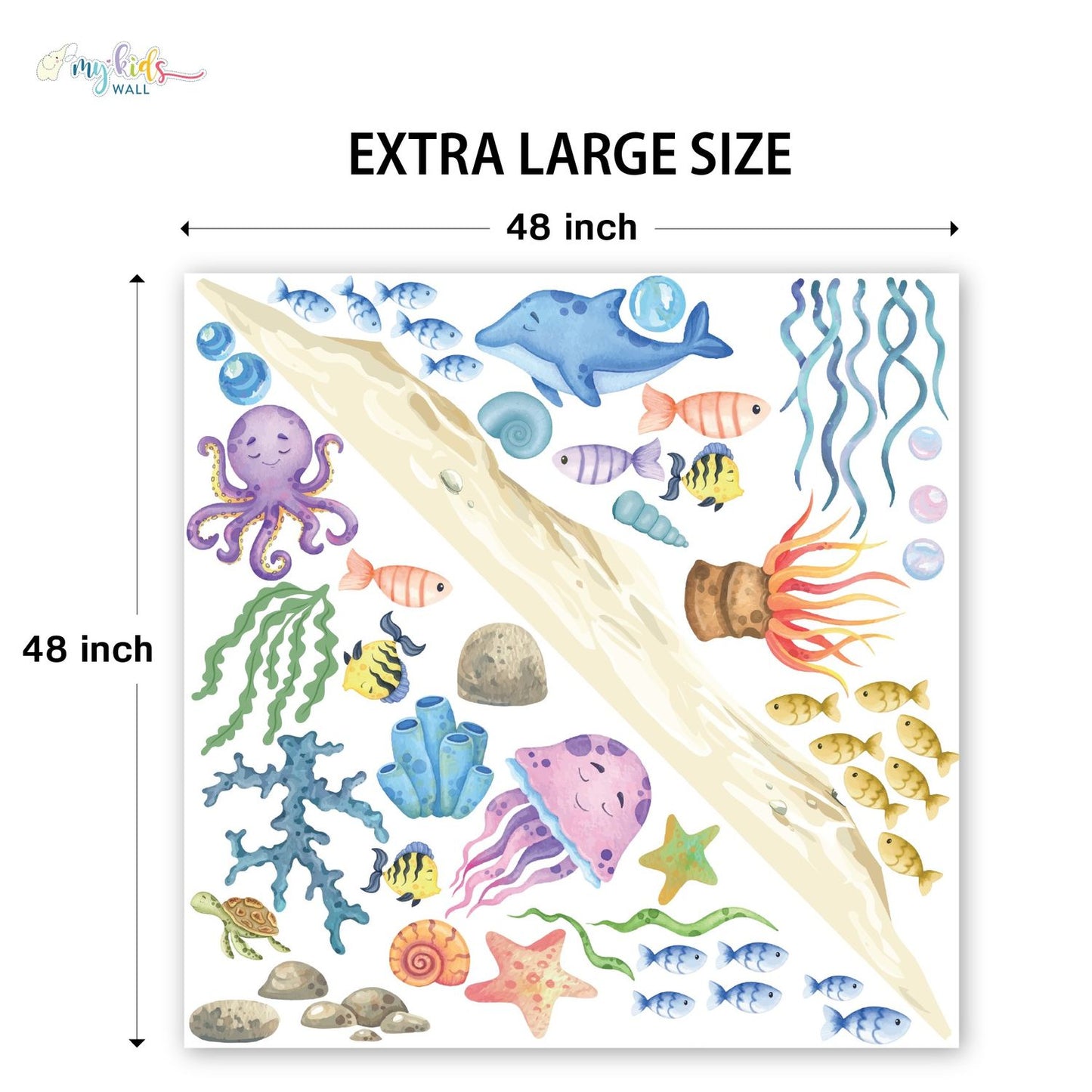 Colorful Deep Sea World Personalized Wall Stickers