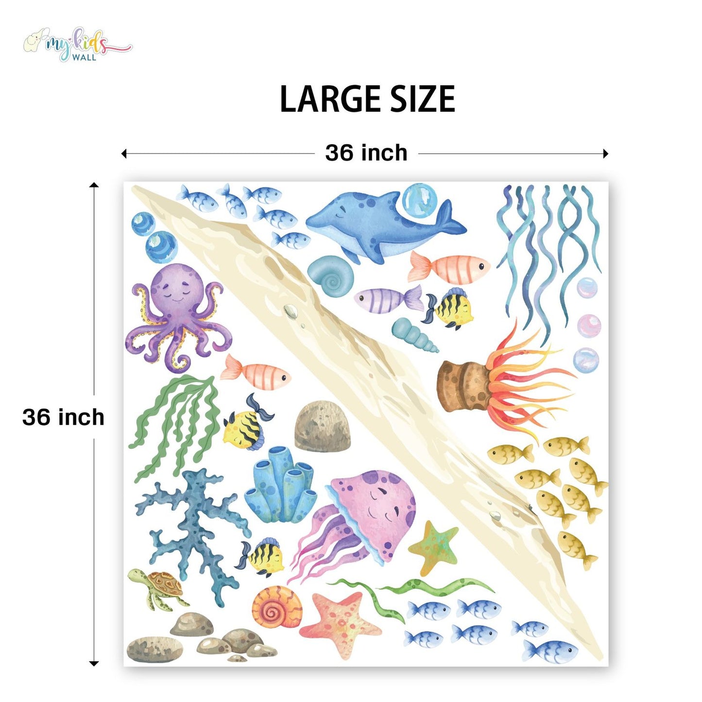 Colorful Deep Sea World Personalized Wall Stickers