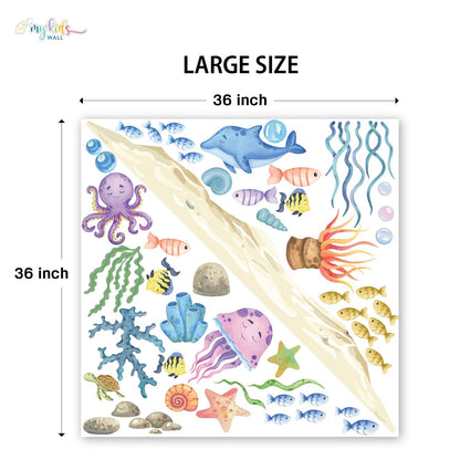 Colorful Deep Sea World Personalized Wall Stickers