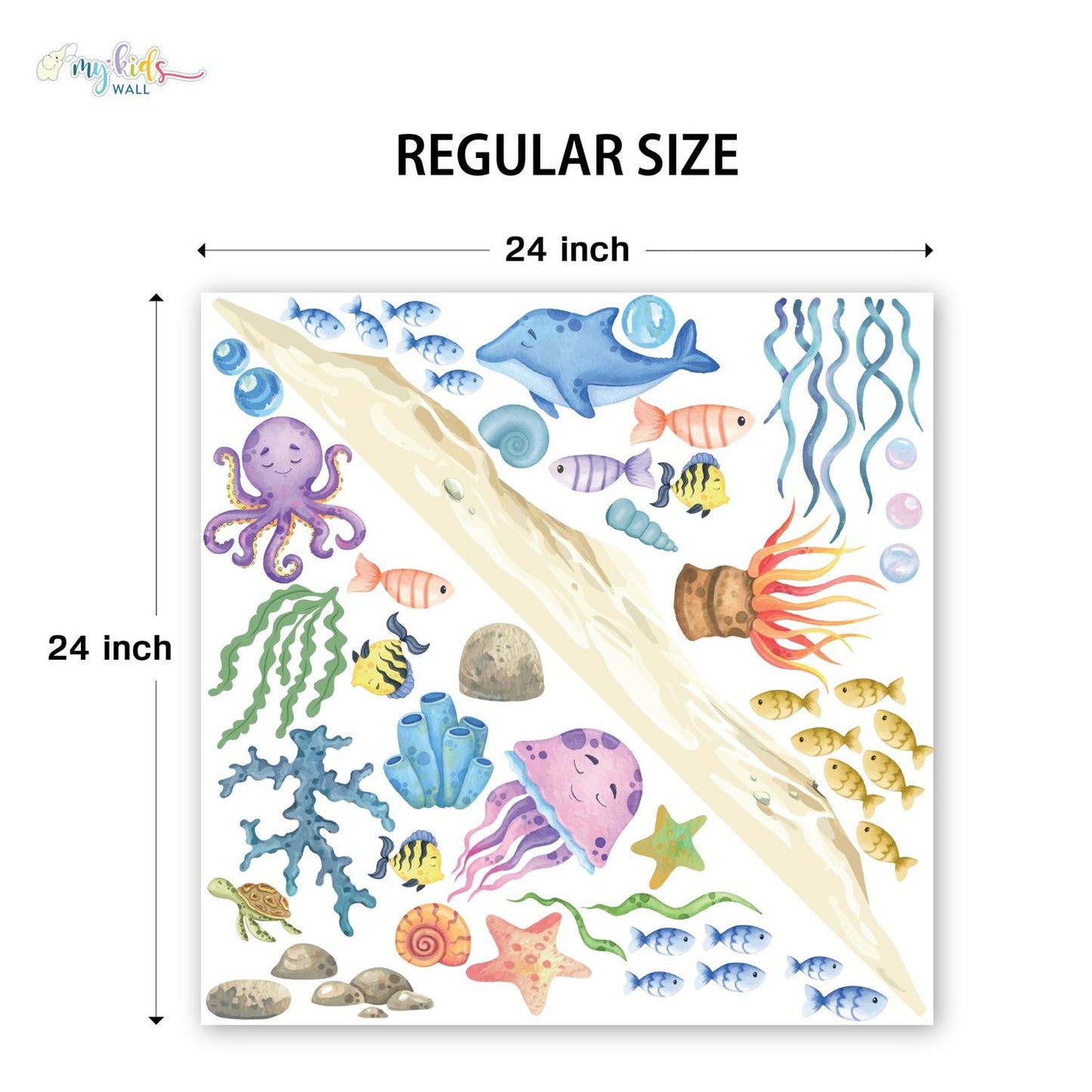 Colorful Deep Sea World Personalized Wall Stickers