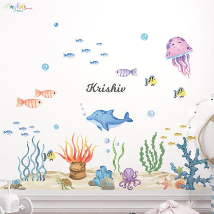 Colorful Deep Sea World Personalized Wall Stickers