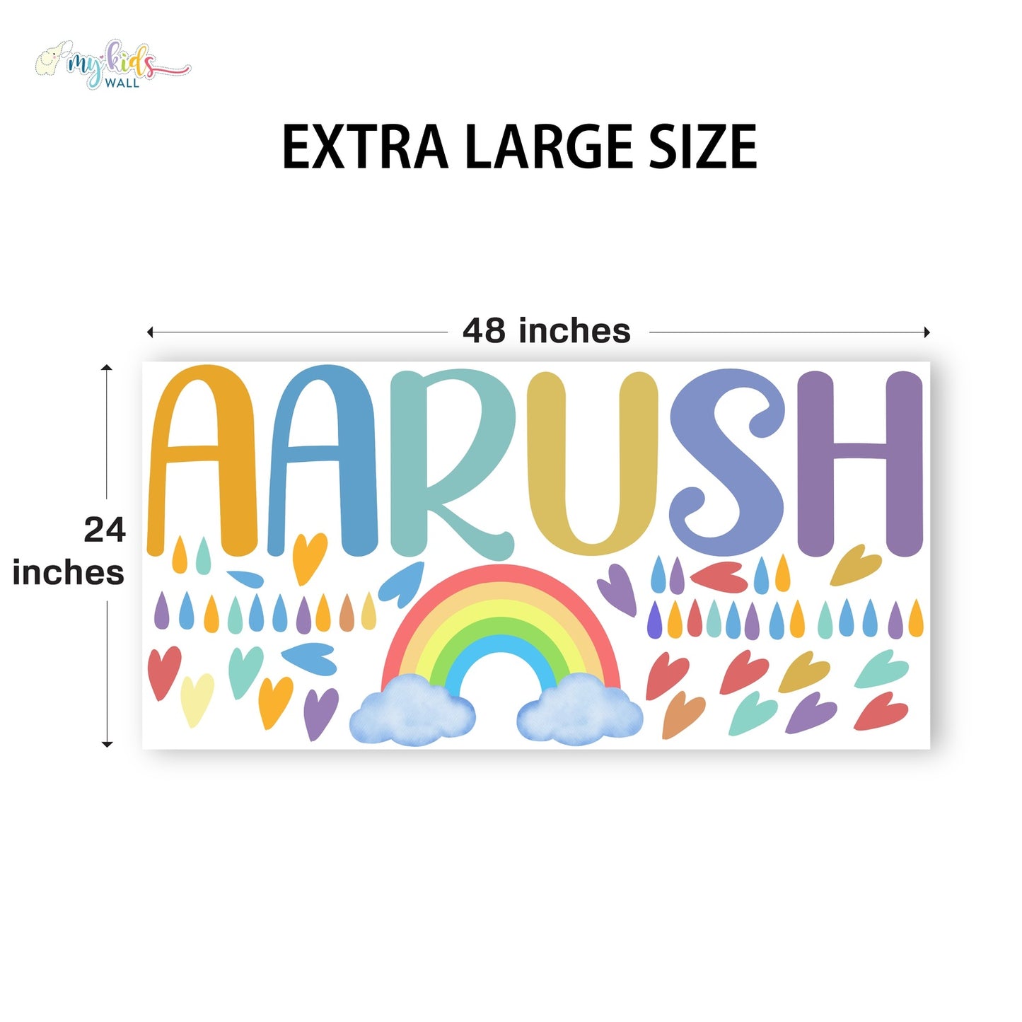 Colourful Rainbow Personalized Wall Stickers