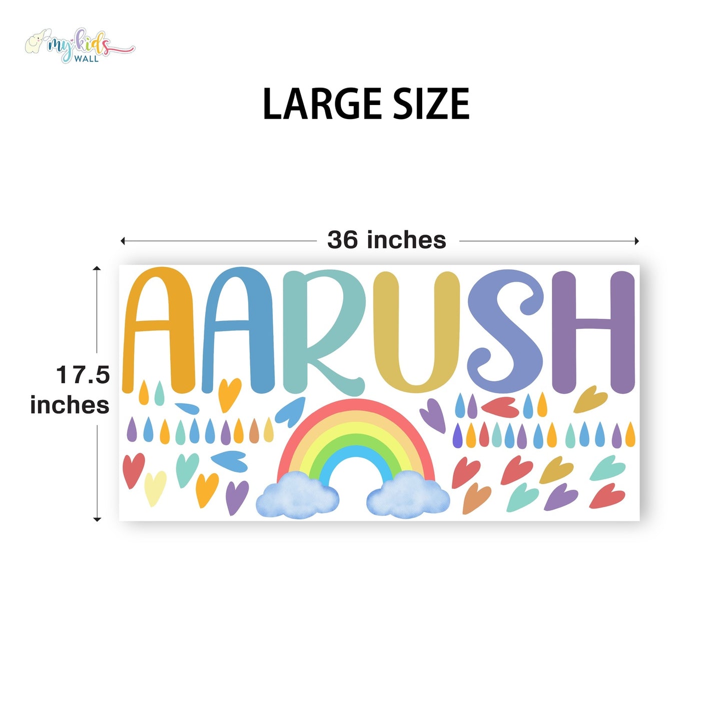 Colourful Rainbow Personalized Wall Stickers