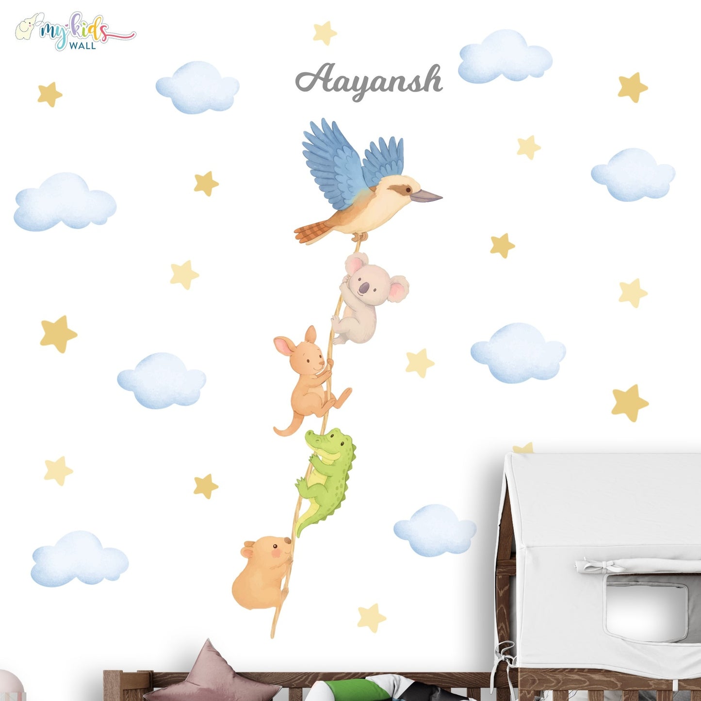 Cute Australian Animals Personalized Wall Stickers