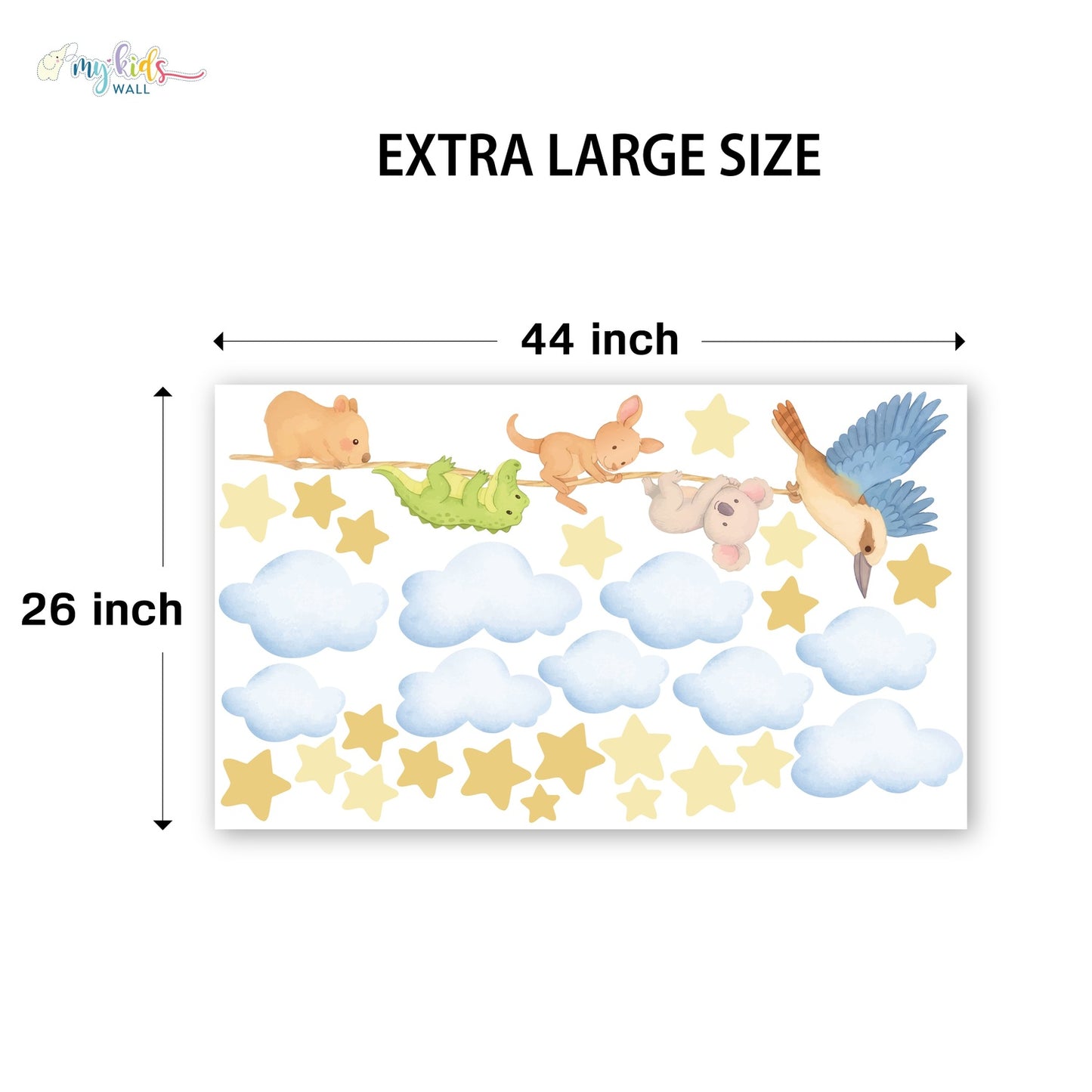 Cute Australian Animals Personalized Wall Stickers