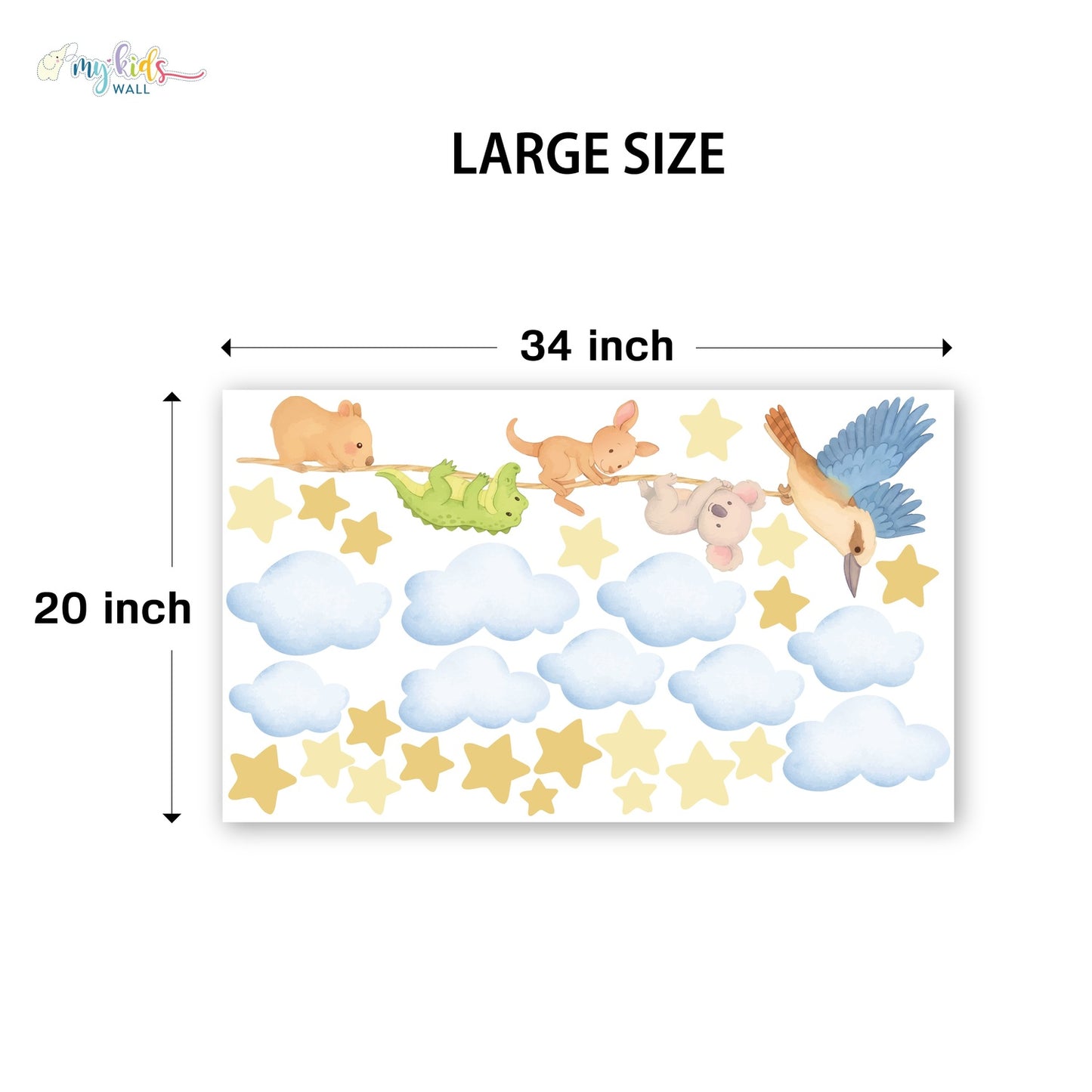Cute Australian Animals Personalized Wall Stickers