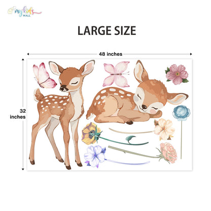 Cute Baby Deer Personalized Wall Stickers