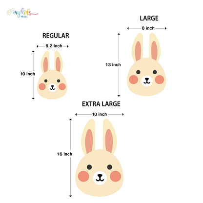 Cute Bunny Faces Personalized Wall Stickers