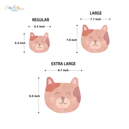 Cute Cartoon Cat Faces Personalized Wall Stickers