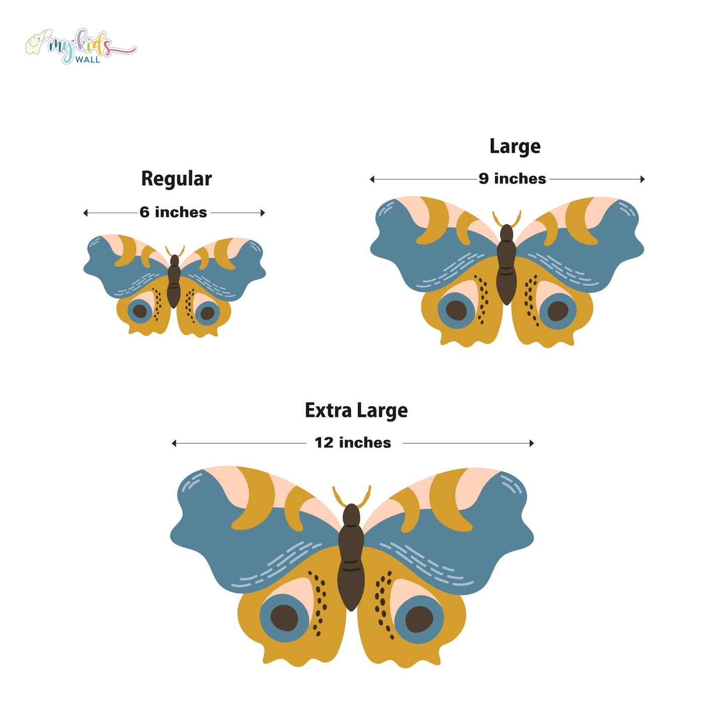 Cute Colorful Butterflies Personalized Wall Stickers