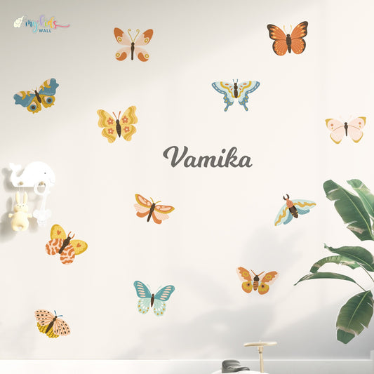 Cute Colorful Butterflies Personalized Wall Stickers