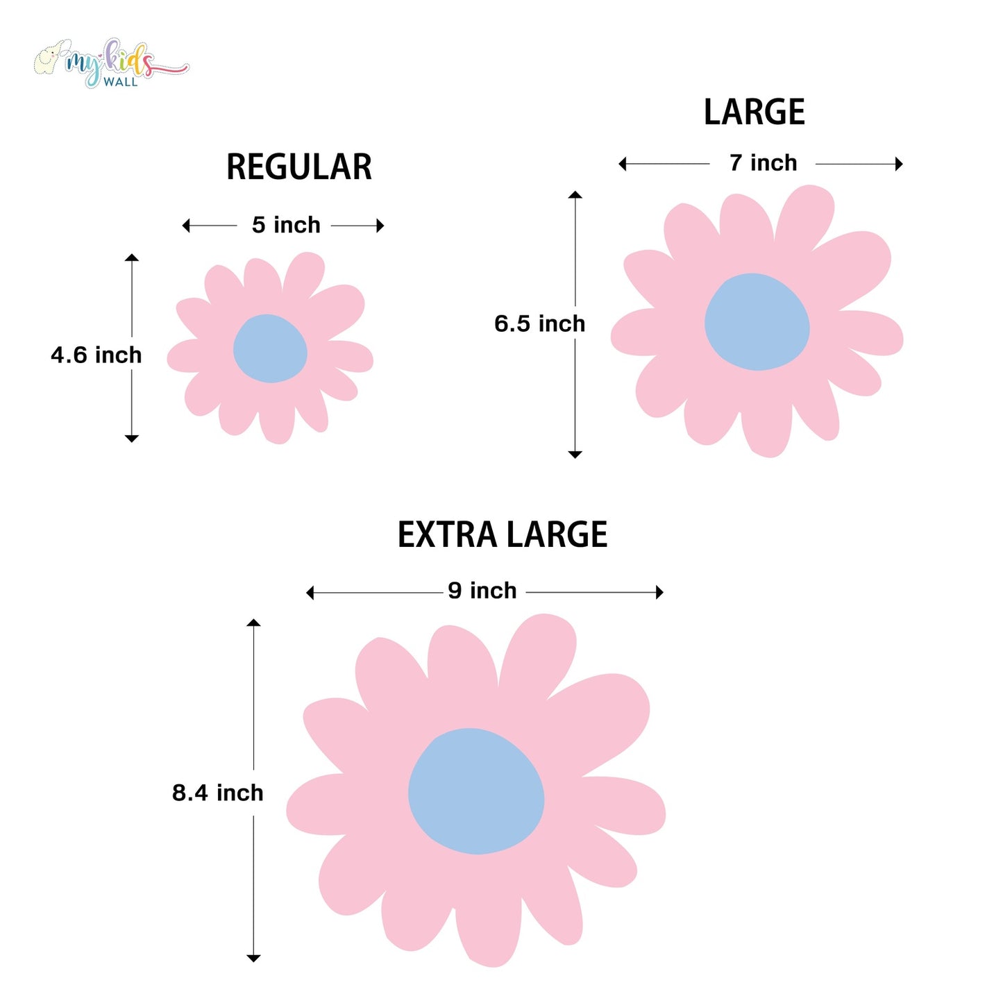 Cute Colorful Flowers Personalized Wall Stickers
