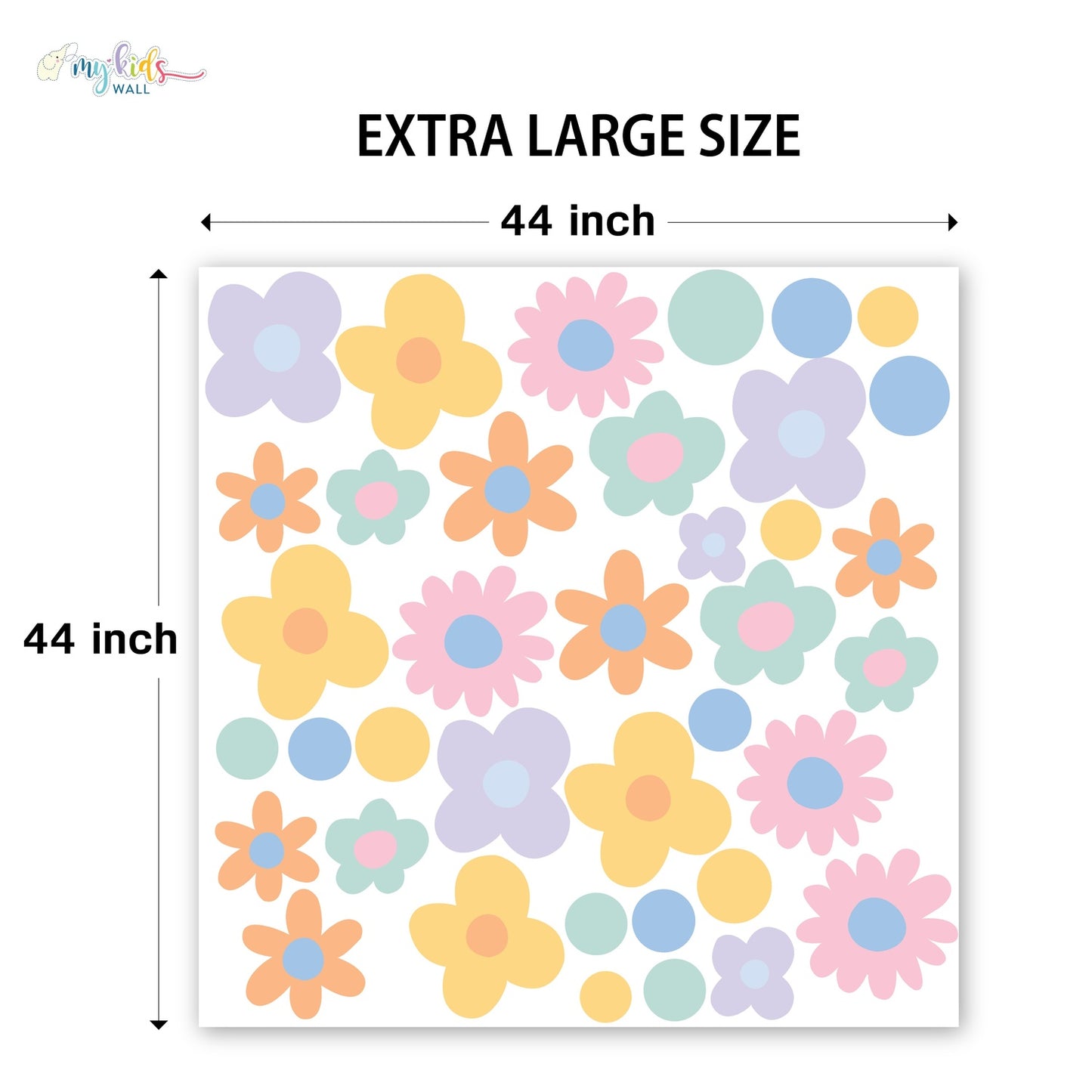 Cute Colorful Flowers Personalized Wall Stickers