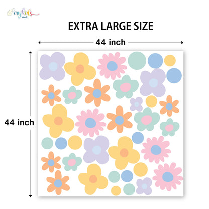 Cute Colorful Flowers Personalized Wall Stickers