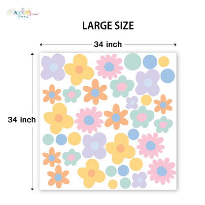 Cute Colorful Flowers Personalized Wall Stickers