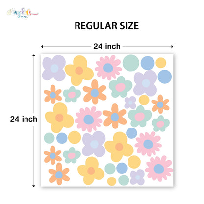 Cute Colorful Flowers Personalized Wall Stickers