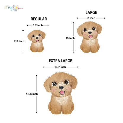 Cute Dog & Puppy Faces Personalized Wall Stickers