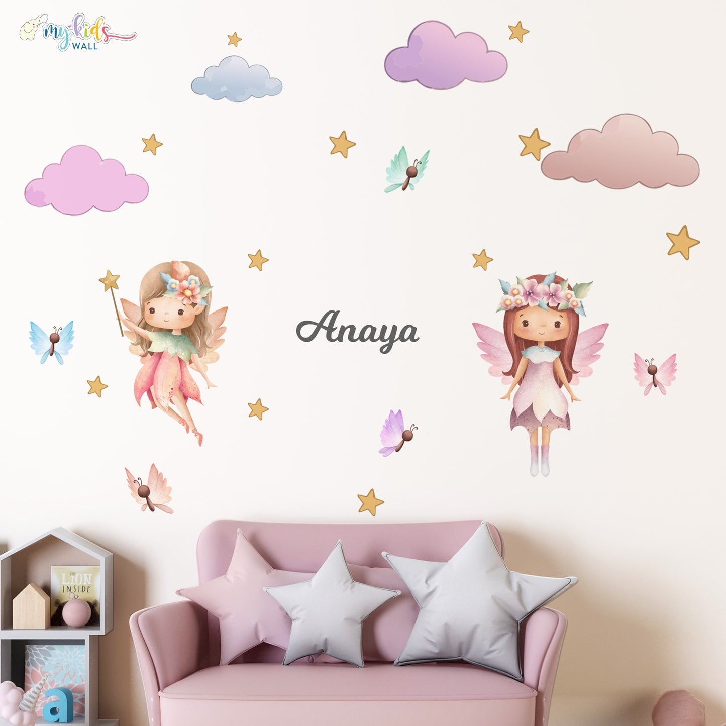 Cute Fairy Princesses Personalized Wall Stickers