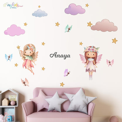 Cute Fairy Princesses Personalized Wall Stickers