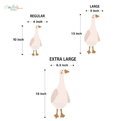 Cute Goose & Butterflies Personalized Wall Stickers