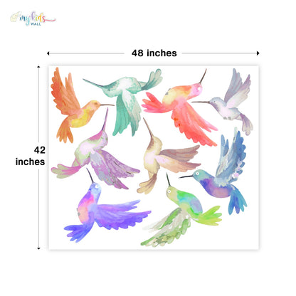 Cute Hummingbirds Personalized Wall Stickers