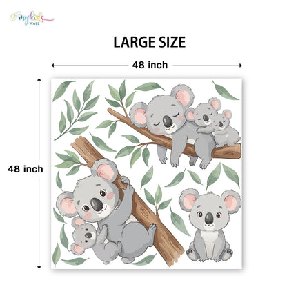 Cute Koala Family Personalized Wall Stickers