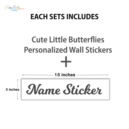 Cute Little Butterflies Personalized Wall Stickers