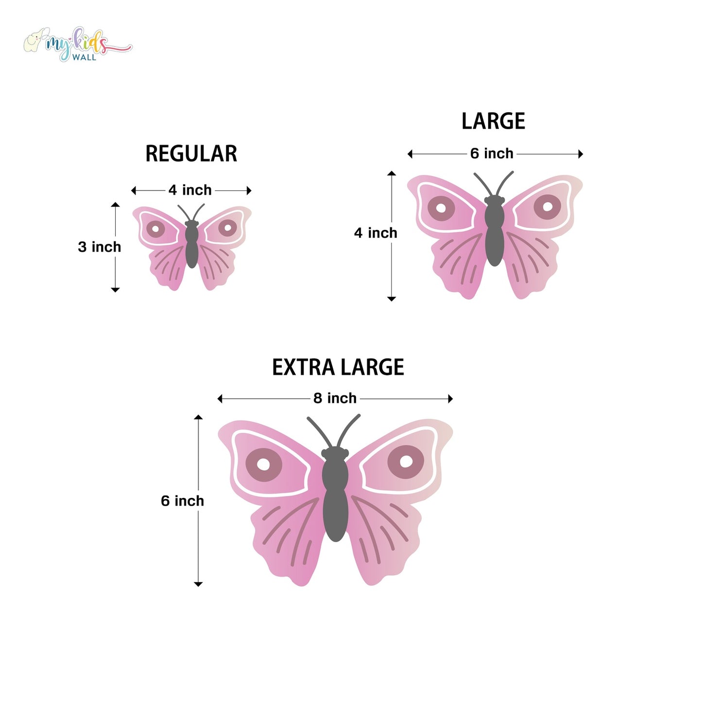 Cute Little Butterflies Personalized Wall Stickers