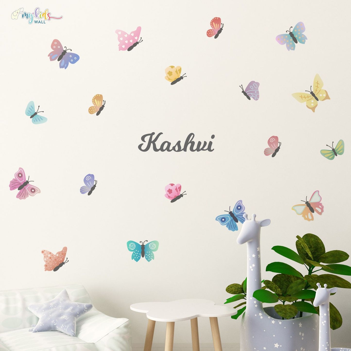 Cute Little Butterflies Personalized Wall Stickers