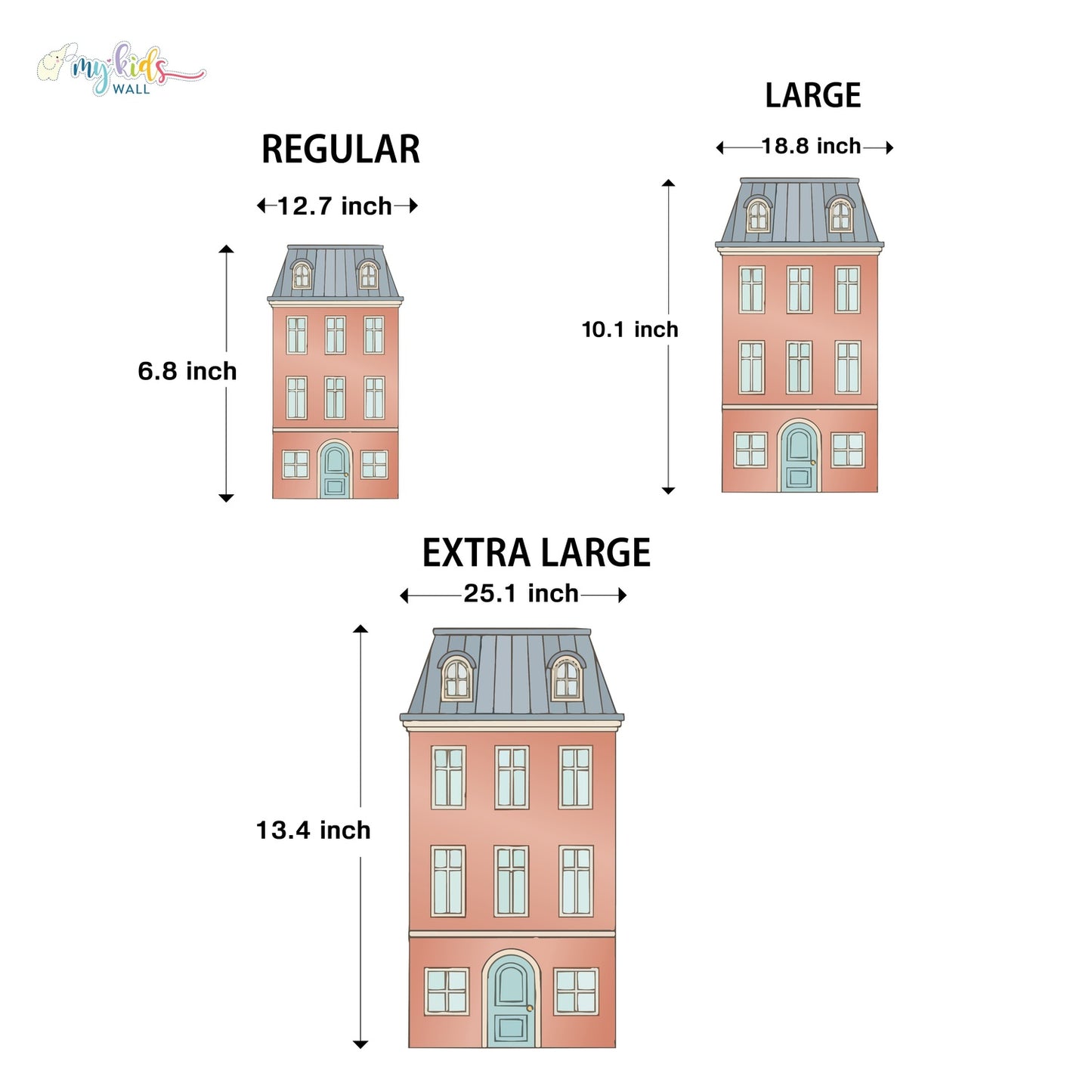Cute Little Dream Town Personalized Wall Stickers