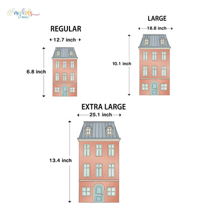 Cute Little Dream Town Personalized Wall Stickers