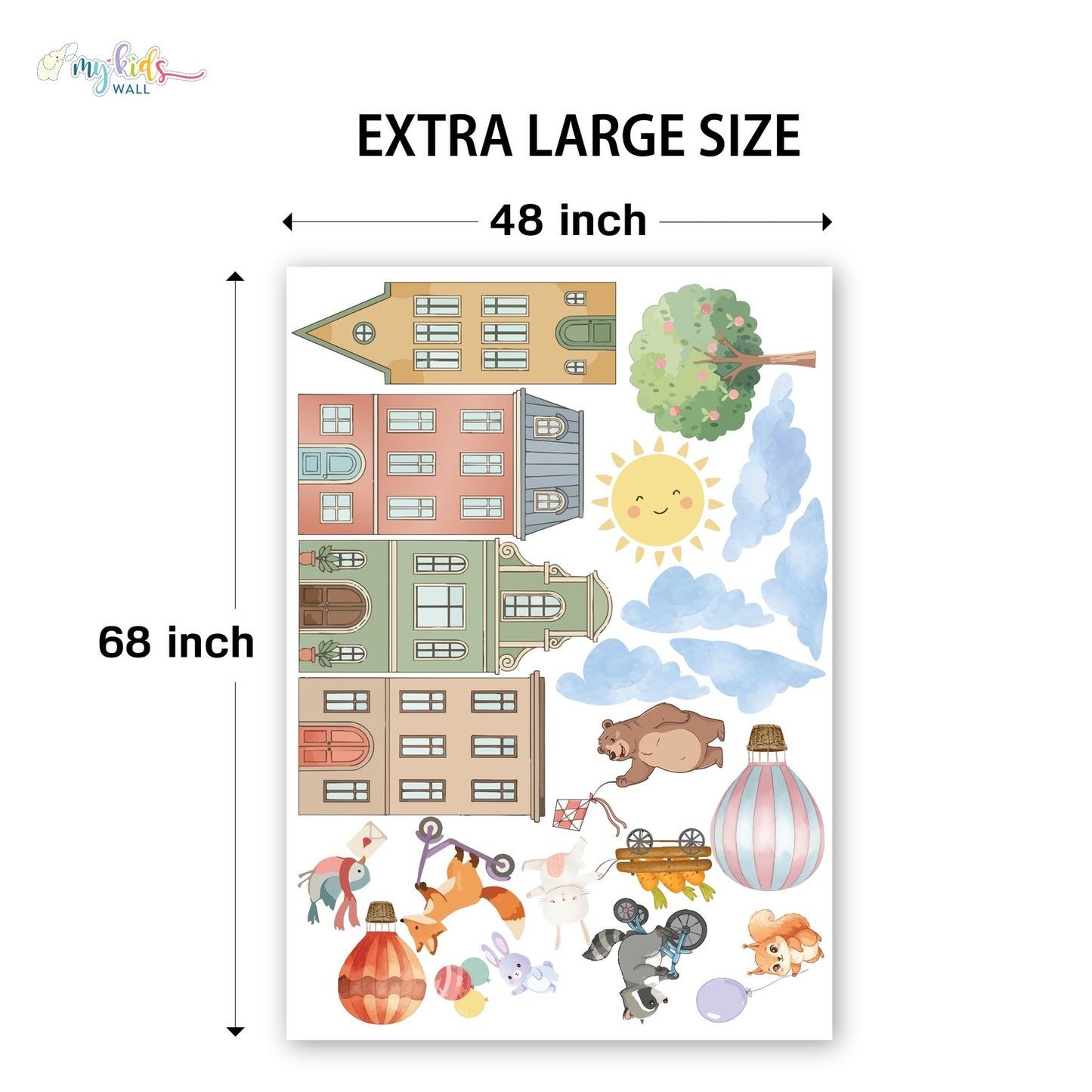 Cute Little Dream Town Personalized Wall Stickers