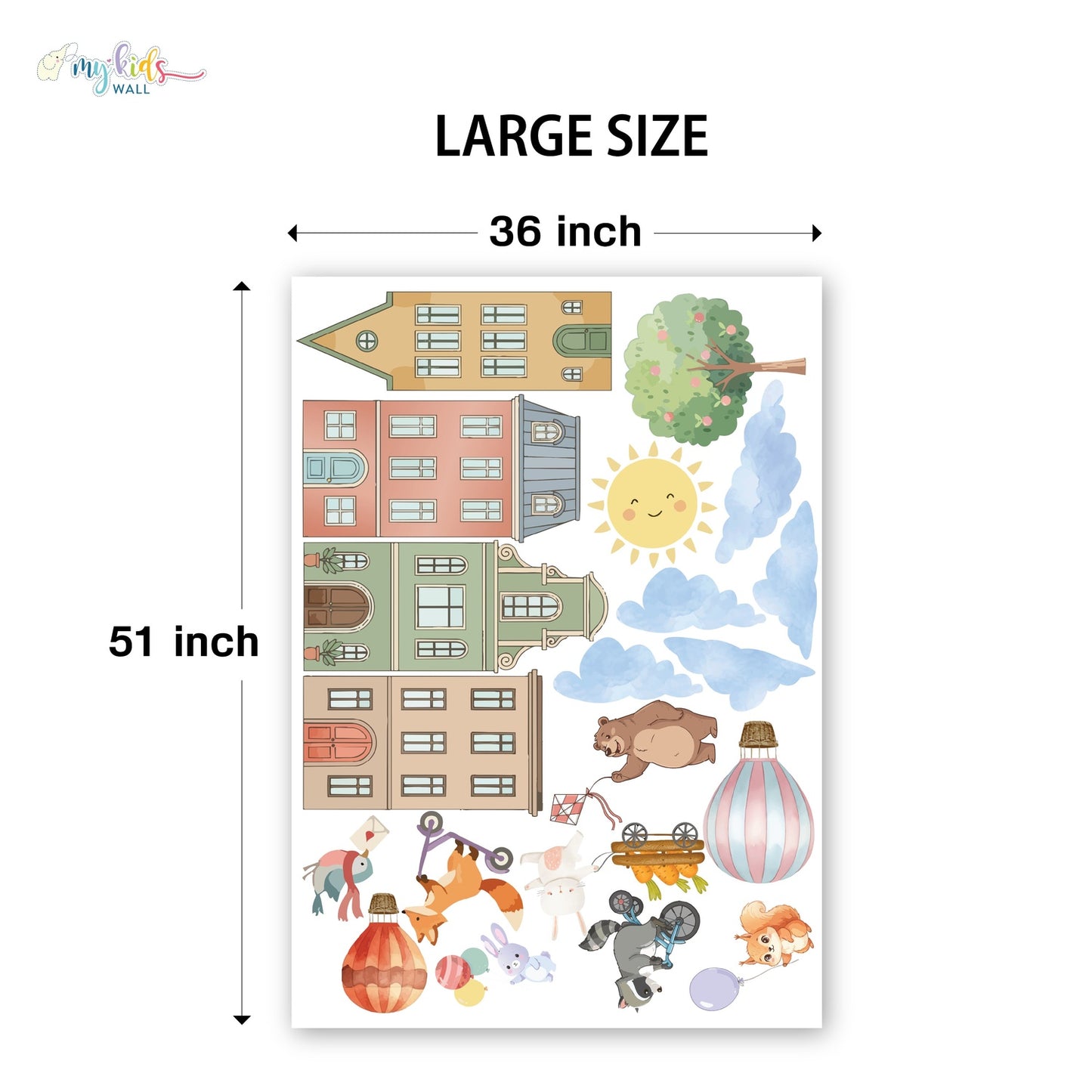 Cute Little Dream Town Personalized Wall Stickers
