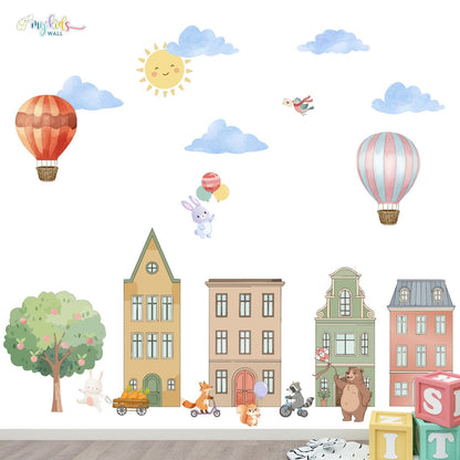 Cute Little Dream Town Personalized Wall Stickers